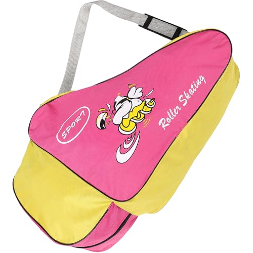 Bolsa para patines rosa de diseño multicapa para evitar manchas de ruedas