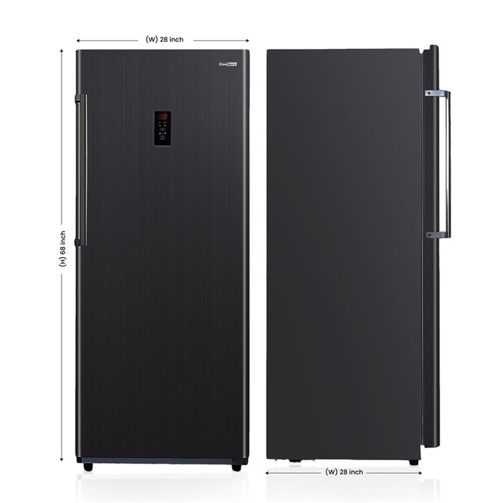 Pemberly Row 14 Cu.Ft Convertible Upright Freezer/Refrigerator - Black on Fridge.com - View 5