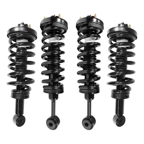 Air Suspension to Quick Complete Struts Assembly with Coil Springs Conversion Kit Replacement for 2003-2006 Lincoln Navigator (Set of 4)