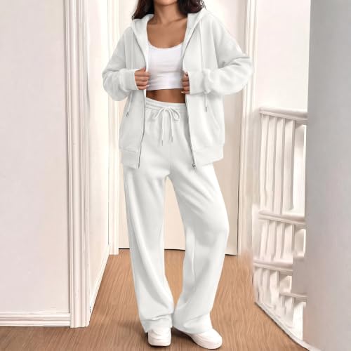Matching Workout Sets for Women Zip Up Jacket Joggers Gym Sweatsuits - image 2