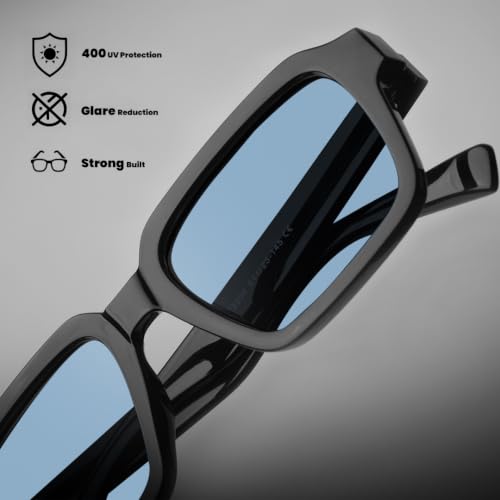 Image of SAM AND MARSHALL TROY Sunglasses I 400UV Protection I Rectangle Shape Sunglass I Men & Women