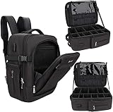 Relavel Makeup Backpack Large Makeup Case for Makeup Artist Cosmetic Storage Organizer for Women Wat