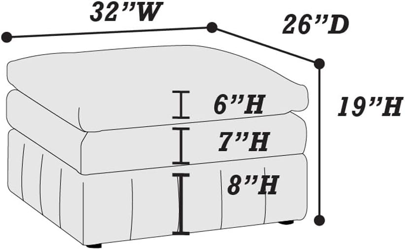 Contemporary 5-Piece Modular L-Sectional Set for Stylish Comfort, Plush Seating and Relaxation in Mink Fabric, for Living Rooms