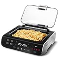 Gourmia Smokeless Indoor Grill & Air Fryer raclette grill with Smoke Extracting Technology Extra-Large Nonstick Cooking electric grill indoor Korean BBQ Style 6 Quart FoodStation™
