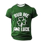 St Patrik's Day - Maglietta a maniche corte casual con scollo rotondo, per feste e feste, verde, S