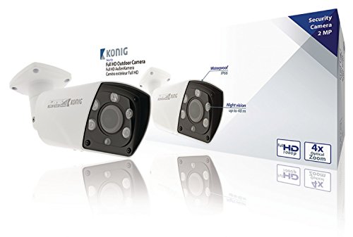 Preisvergleich Produktbild Full HD Kugel Videoüberwachungskamera Mit Zoom IP66 Weiss