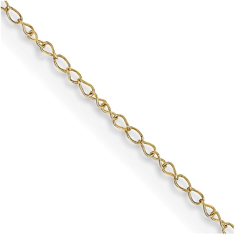Diamond2Deal 10k Gold .42mm Carded Curb Chain Necklace