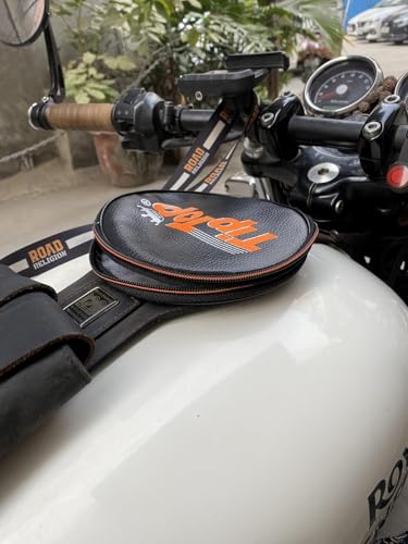 Image of RoadReligion Waterproof Black Rain Cover for Bike's Petrol Tank | Circular Shape