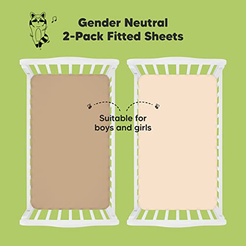 Keababies 2-Pack Organic Crib Sheets For Boys, Girls And Toddler Pillow With Pillowcase, Jumbo 14X20 - Jersey Fitted Crib Sheet - Soft Organic Cotton Toddler Pillows For Sleeping - Baby Crib Sheets #TOP4
