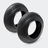 Tamaño: 3.50 - 8 WilTec Set 2X Cubiertas Ruedas neumáticas Carretilla 3.50-8 Repuestos Accesorios jardinería Construcción