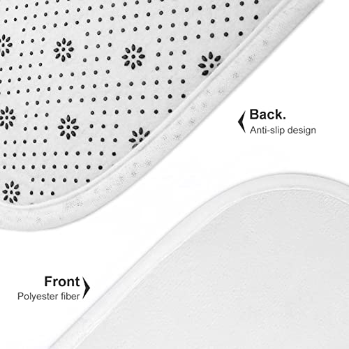 Lot de 2 tapis de salle de bain super absorbant lavable en U