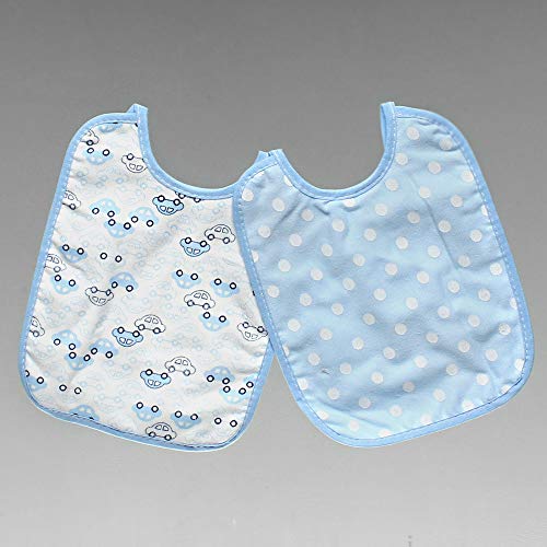 Babador Composê Flanelado, Papi Textil, Azul, 25Cmx19Cm, Pacote De 2