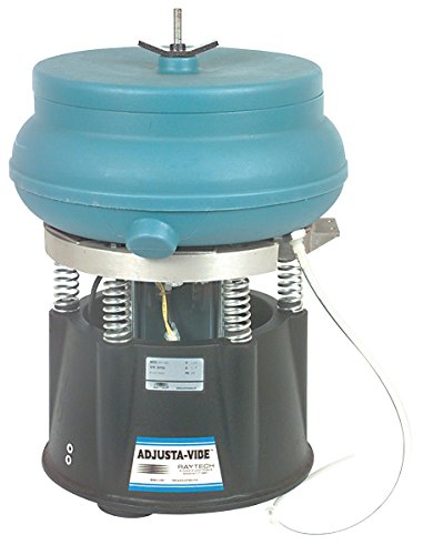 Raytech 23-019 AV-25SS Heavy Duty Vibratory Tumbler with Discharge Port, 0.22 Cubic feet Bowl Capacity, 115V, 60Hz