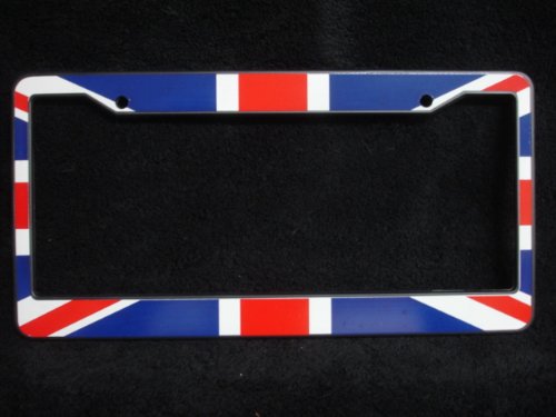 Car License Plate Holder/Frame : British Union Jack Flag