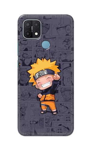 Image of Plastic, Polycarbonate PRINTFIDAA Printed Hard Back Cover Case for Oppo A15 | Oppo A15s Back Cover (Famous Anime Cartoon Character) -112, Grey