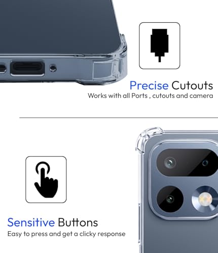 Image of KAPAVER Essential Back Cover Case Compatible with Realme 16 Pro - Clear (PC+TPU) (Realme 16 Pro - Clear)
