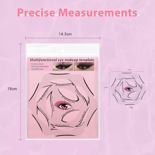 Set 2 plantillas reutilizables para delineador de ojos miniatura 7