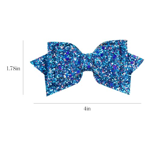 Pinzas para cabello de glitter azul 4 pulgadas 2 piezas miniatura 7