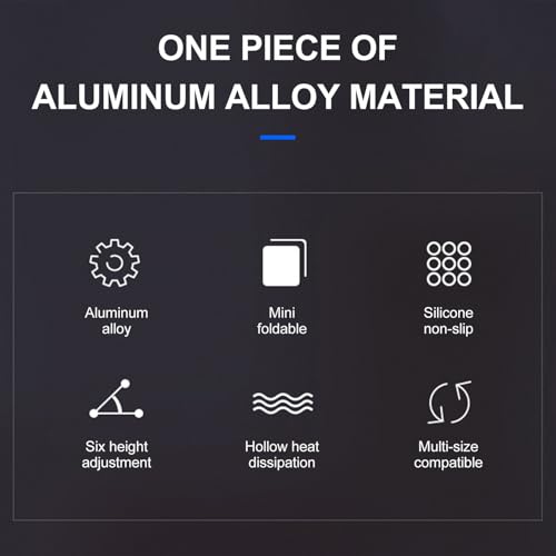 Soporte portátil ajustable aluminio para laptop plegable miniatura 5