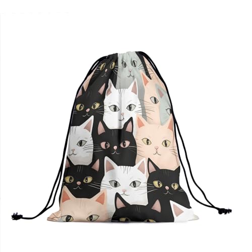 Image of Nerxy Cat Drawstring Gymnastics Grip Bag - Kitten Grip Bag Pet Gymnasts Gym Bag Animal Storage Bag for Personal Equipment