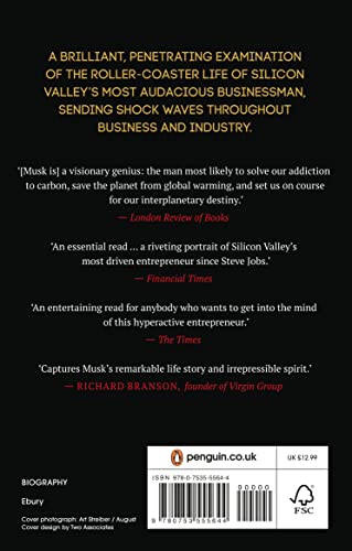 Elon Musk How the Billionaire CEO of SpaceX and Tesla is Shaping our Future by Ashlee Vance - Paperback