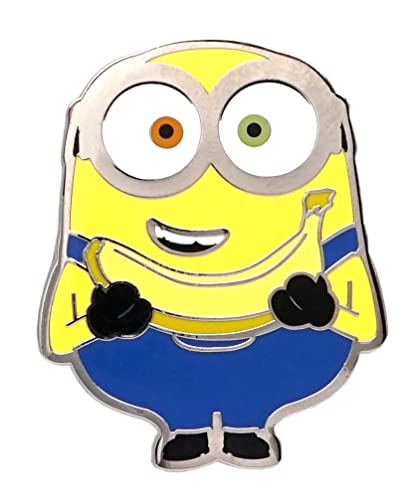 Broche en émail Minions Bob tenant sa banane accessoire Universal