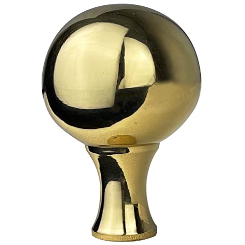 Image of Royal Designs, Inc. Large Ball Lamp Finial (Polished Brass - Pack of 1)