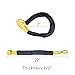 AutoXcessori Pair 1/2 inch x 22 inches Yellow Synthetic Winch Rope Soft Shackle Towing Recovery Strap Breaking Strength 38000lbs with Black Sleeves for Off-Road 4x4 Car Truck Jeep ATV UTV SUV