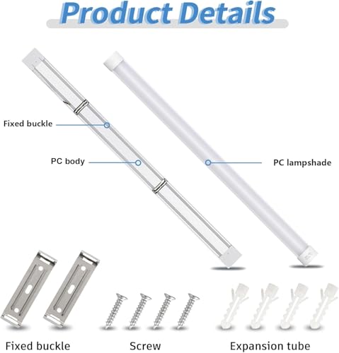 HUMIGA 2 Pack 3FT LED Batten Light, 30W Slim Profile Wide Tube Lighting for Ceiling of Indoor Home Garage Shop Office - Image 4