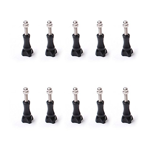 Oumers largo Thumbscrew con tapa de pulgar Tornillo de acero inoxidable para GoPro Accesorios Monopod Handhold Stick Mount / parabrisas de succión para Gopro Hero5 Negro, Hero4, Hero3 +, Hero3, Hero2 Cámara (10pcs / Pack)