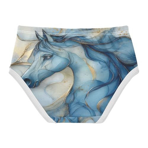 Blue Gold Marble Horse Toddler Girls's Underwear 2T 202b87652