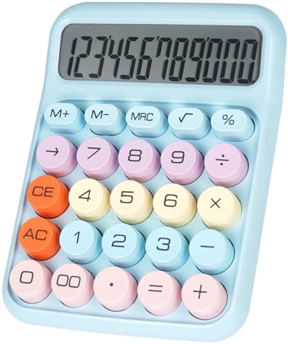 Danrong CA07 Mechanical Switch Calculator With Big Buttons, Calculators Desktop, 12 Digits, Large Lcd Display, Desk Calculator, Cute Pink Calculator For Teachers Students Basic Office cover