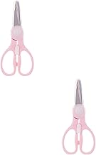 Toyvian Tesoura De Suplemento Alimentar Infantil 2 Peças Tesoura Para Alimentação De Crianças Tesoura Portátil Para Comida Ferramentas Para Crianças Ferramenta Para Esmagar Comida De