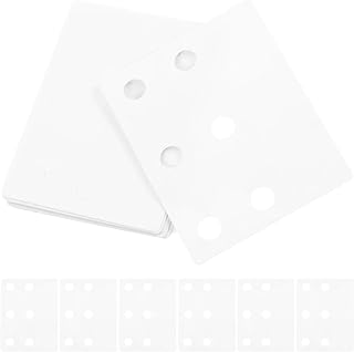 OUNONA 50個ホワイト 穴補強ラベル 形 自己粘着式 紙用 バインダー ノートブック対応 再利用可能な紙ステッカー 素材 耐久性 ページプロテクター