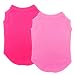 Chol&Vivi Dog Shirts Clothes, Dog Clothes T Shirt Vest Soft and Thin, 2pcs Blank Shirts Clothes Fit for Extra Small Medium Large Extra Large Size Dog Puppy, Large Size, Pink and Rose Red