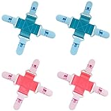 4 Pack Bed Sheet Detangler Reduces Laundry Tangles Keep Bed Sheets/Duvet Covers/Blankets from Tangling, Twisting, and Balling in Washer and Dryer, Fewer Wrinkles, Saves Time and Energy (Blue+Pink)