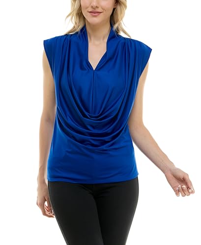 Image of Zac & Rachel Women's Pull on Sleeveless Dty Cowlneck Knit Top