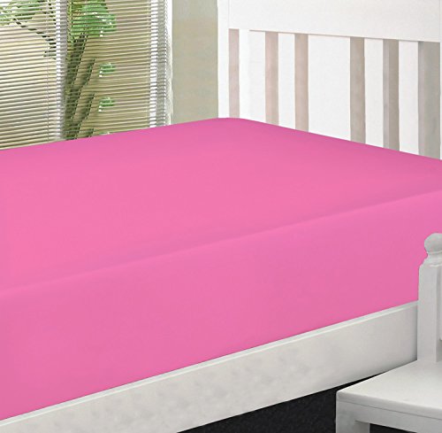 Image of DESTINY CRESCENT BEDDING Hospital Twin Extra Long 100% Cotton Jersey Sheet Set - Soft and Comfy Twin XL Pink