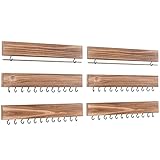 RHF 12in Jewelry Organizer for Wall Set of 3, Rustic Wood & Metal Wall Mount Organizer with 26...