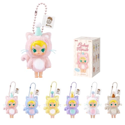 POP MART Baby Molly Pocket Friends Series-Vinyl Plush Pendant Blind Box Figures, Random Design Action Figures Collectible Toys Home Decorations,...