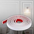 Hungbak Peel and Stick Lightweight TPE Chair Rail, Molding Trim for Home Decoration & Wall Protection (Paintable White, 3m x 3.2cm)
