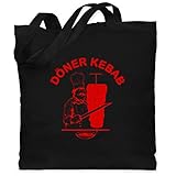 Baumwolltaschen sind der letzte Schrei: Die Stofftasche mit langen Henkeln ist mit 42 x 38 cm eine große Tasche mit viel Platz zum Einkaufen – Witzige Motive runden die Jutetasche aus 100% Baumwolle ab