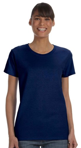Image of Heavy Cotton 5.3 oz. Missy Fit T-Shirt (G500L), Navy, Large