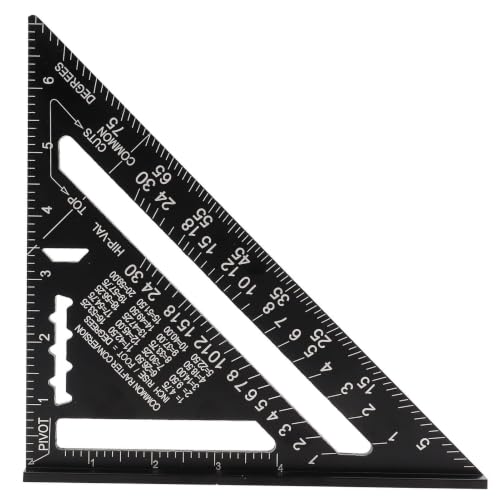 Regla triangular 7 pulgadas aluminio negro oxidado miniatura 4