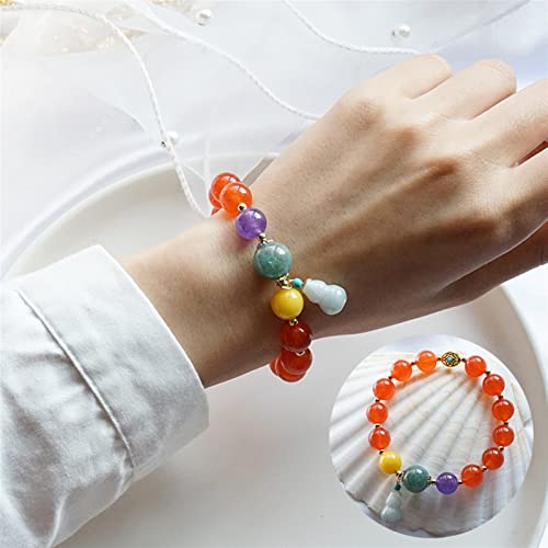 Bijoux de mode pour femmes avec perlé de jade de chalcédoine naturel authentique