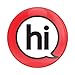 GoBadges Sign HI RED - 3" Magnetic Grill Badge/UV Stable & Weather-Proof/Works Grill Badge Holder