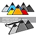 Tri-Color Car Emblem for Mesh Gille,Waterproof Car Emblems and Badges with Triangle Mountain Design,Cool Car Badges Front Grill Emblem,Cute Car Accessories for Women & Men (Gray)