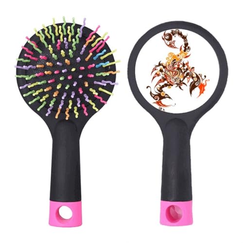 Brosse à cheveux démêlante scorpion coloré à coussin d'air pour salon