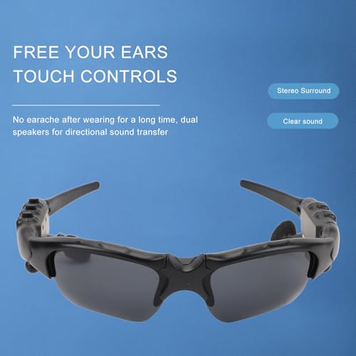 Gafas de sol polarizadas inteligentes para evitar reflejos con auriculares de música PC ABS 3