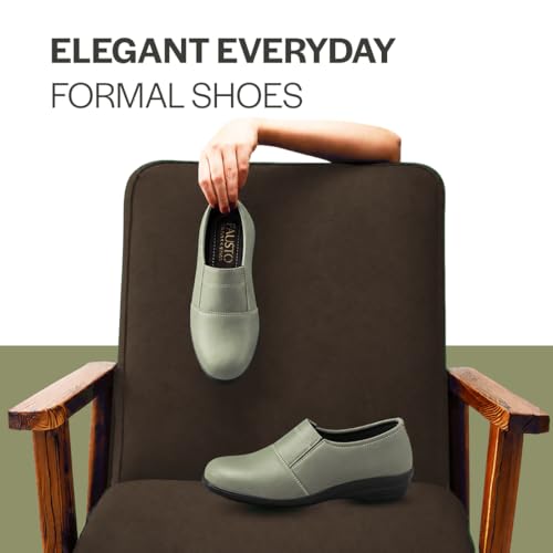 Image of FAUSTO Women Classic Formal Slip On Shoes | Platform Heel Shoe for Office Meeting Events | Easy Pull On Shoes with All Day Comfort